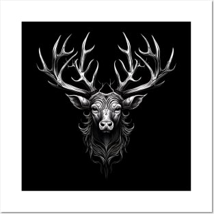 deer head Posters and Art